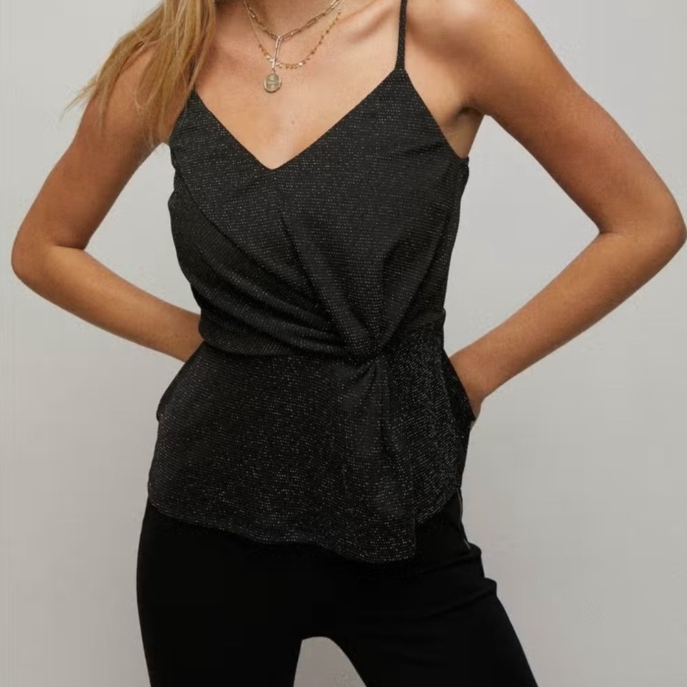 New - Side Twist Peplum Cami Tank Top